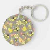 ハニービーグレー キーホルダー (裏面)