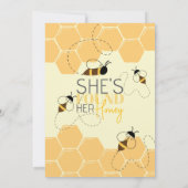 ハニービーコームブライダルシャワー招待 招待状 (裏面)