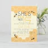 ハニービーコームブライダルシャワー招待 招待状 (スタンド正面)