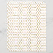 ハニービーゴールデンハニカムスクラップブック紙シート (正面/裏面)