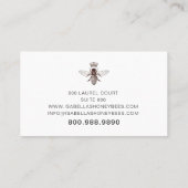 ハニービーゴールドフォイル養蜂家製品 名刺 (裏面)