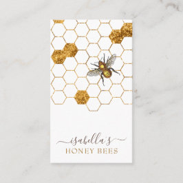 ハニービーゴールドフォイル養蜂家製品 名刺