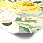 ハニービーサマーイエローフローラベビーシャワーへようこそ ポスター (角)