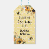 ハニービーサンキューメッセージカード ギフトタグ (正面)