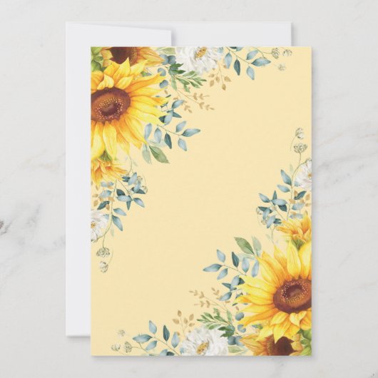 ハニービーサンフラワー1stバースデーサマーフローラ 招待状 (裏面)