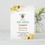 ハニービーシャワー誕生日招待状 招待状 (スタンド正面)