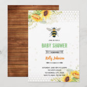 ハニービーシャワー誕生日招待状 招待状 (正面/裏面)