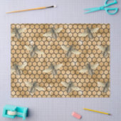 ハニービーシリーズデザイン9ティッシュペーパー 薄葉紙 (クラフト)