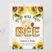 ハニービージェンダーがベビービーを明かす 招待状 (正面)