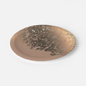 ハニービージュ Champagne ゴールデンスパークル ライト パーティー ペーパープレート (アングル)