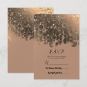 ハニービージュ Champagne Gold スパークル RSVP 返信 (正面/裏面)
