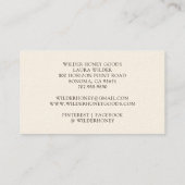 ハニービースキンケア製品金ゴールドハートビーロゴ 名刺 (裏面)