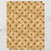 ハニービースクラップブック紙シート (正面/裏面)