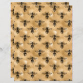 ハニービースクラップブック紙シート (正面/裏面)