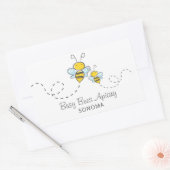 ハニービーズアピールビーキーパーのロゴ製品ラベル 長方形シール (封筒)