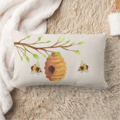 ハニービーズアンドビーハイブ装飾用クッション ランバークッション (ブランケット)