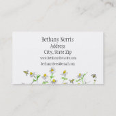 ハニービーズカモミールフラワーズスケッチ 名刺 (裏面)