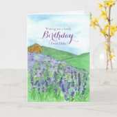 ハニービーズラベンダーフィールドハッピーバースデー姉妹 カード (黄色い花)