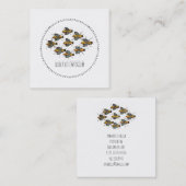 ハニービーズロゴ養蜂家 スクエア名刺 (正面/裏面)