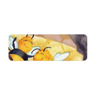 ハニービーダンス差出人住所ラベル ラベル