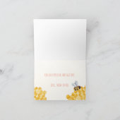 ハニービーテーマ折り畳みサンキューカード サンキューカード (内部)