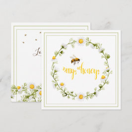 ハニービーデイジーリースは私のハニーバレンタインデー シーズンカード