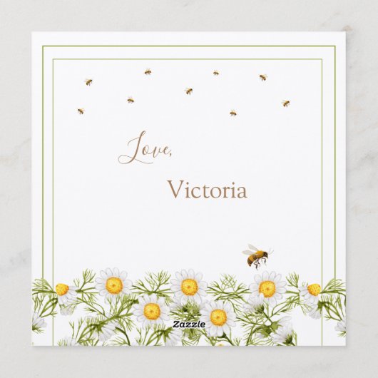 ハニービーデイジーリースビーマイハニーバレンタインデー シーズンカード (裏面)