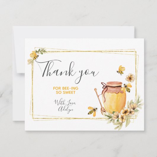 ハニービーデイ誕生日サンキューカード サンキューカード (正面)