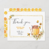 ハニービーデイ誕生日サンキューカード サンキューカード (正面/裏面)