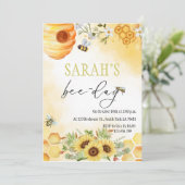 ハニービーデーをテーマにした誕生日パーティーの招待状 招待状 (スタンド正面)