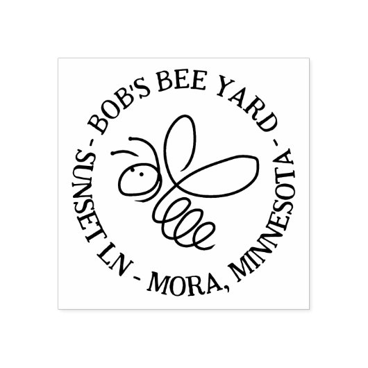 ハニービードゥードル手書カジュアルき文字アピール ラバースタンプ (インプリント)