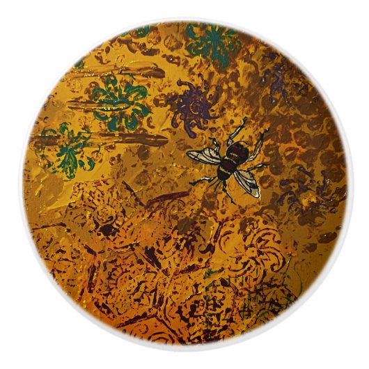 ハニービーノブの引っ張り セラミックノブ (正面)