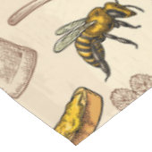 ハニービーハイブゴールデンイエローヴィンテージ テーブルクロス (アングル)