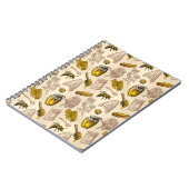 ハニービーハイブゴールデンイエローヴィンテージ ノートブック (左側)