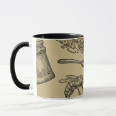 ハニービーハイブヴィンテージオーガニックナチュラル自然 マグカップ (左)