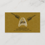 ハニービーハイブヴィンテージシックオーガニックナチュラル 名刺 (裏面)