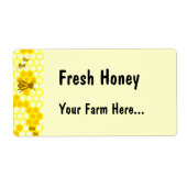 ハニービーハニカムカスタムラベル又は住所 シール (正面)