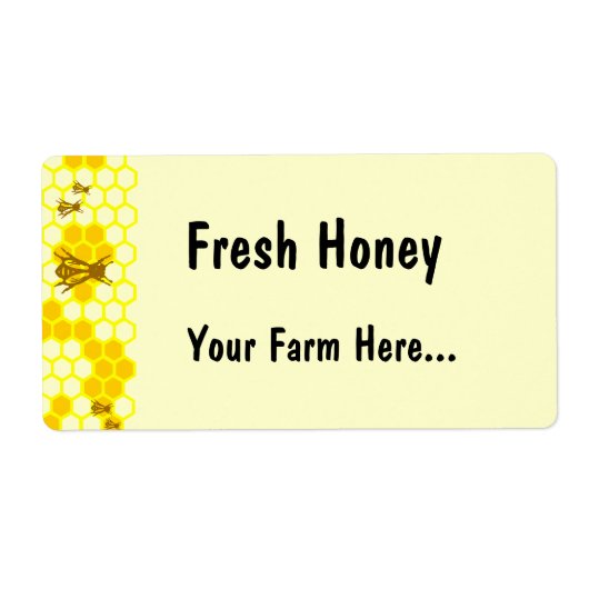 ハニービーハニカムカスタムラベル又は住所 シール (正面)