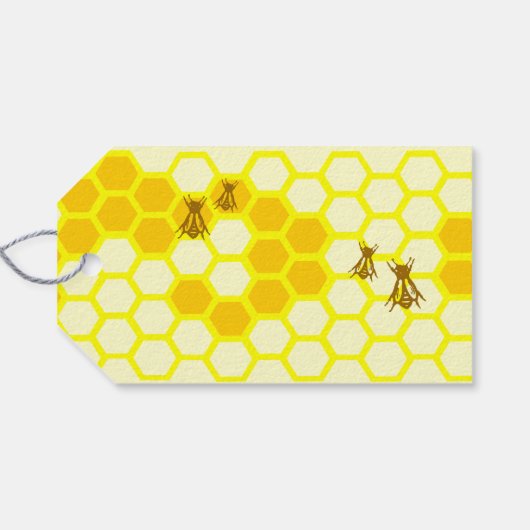ハニービーハニカムカスタムラベル ギフトタグ (裏面横)
