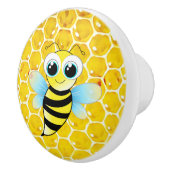 ハニービーハニカムキャビネットのノブ セラミックノブ (右)