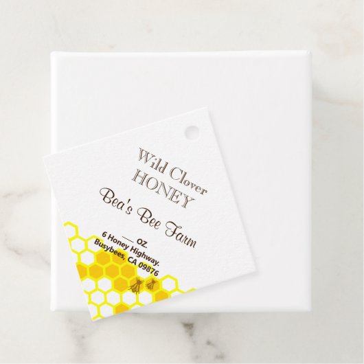 ハニービーハニカムパターンカスタムラベル フェイバータグ (インサイチュ)