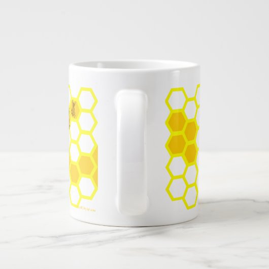 ハニービーハニカムパターンマグカップ ジャンボコーヒーマグカップ (裏面)