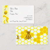 ハニービーハニカムパターン編集可能 名刺 (正面/裏面)