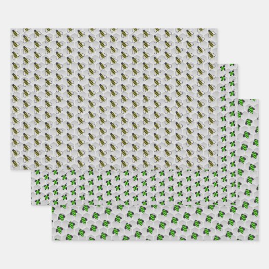 ハニービーハニカムラッピング紙セット3 ラッピングペーパーシート (セット)