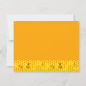 ハニービーハニカム編集可能 ノートカード (裏面)