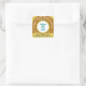 ハニービーハニージャールのロゴ |ハニカムBee V2 スクエアシール (バッグ)