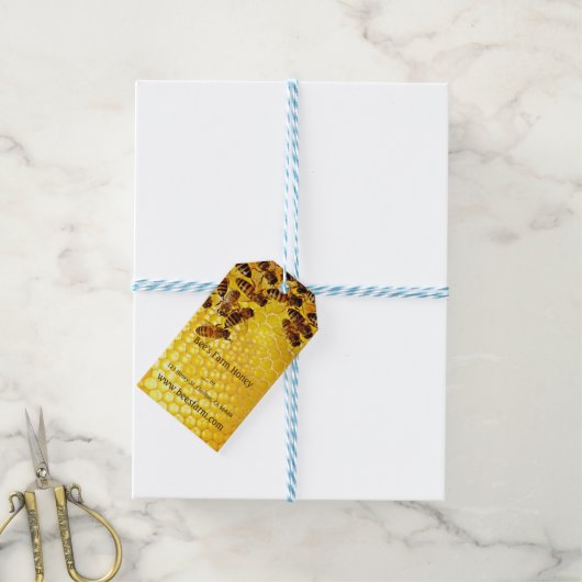 ハニービーハニーセラービーキーパーアピアリストカスタム ギフトタグ (より糸付き)