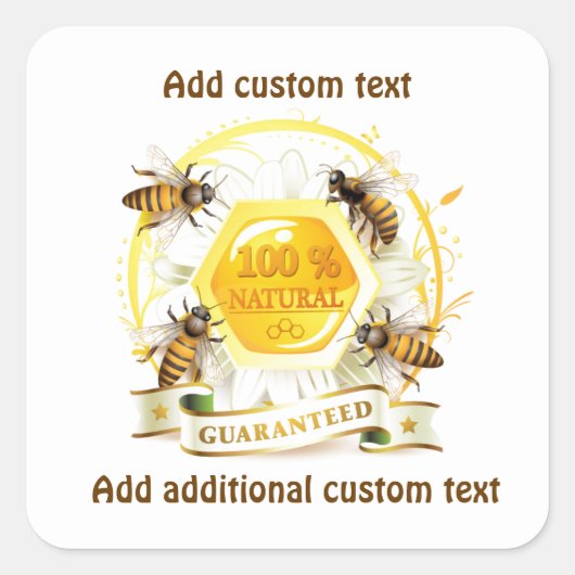 ハニービーハニーセラービーキーパーアピアリスト スクエアシール (正面)
