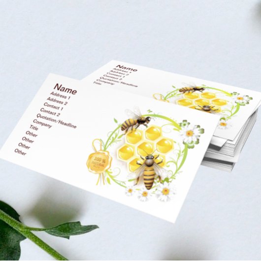 ハニービーハニーセラービーキーパーアピアリスト 名刺