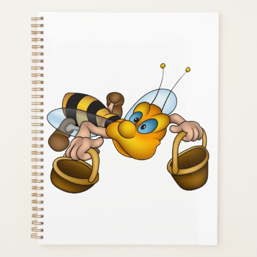 ハニービーバスケッ忙しトおもしろいイラストレーション プランナー手帳 (正面)